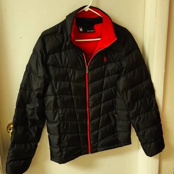 [SOLD]NWOT Unisex Spyder Winter Puffer Black Jacket Smalll - Picture 2 of 7